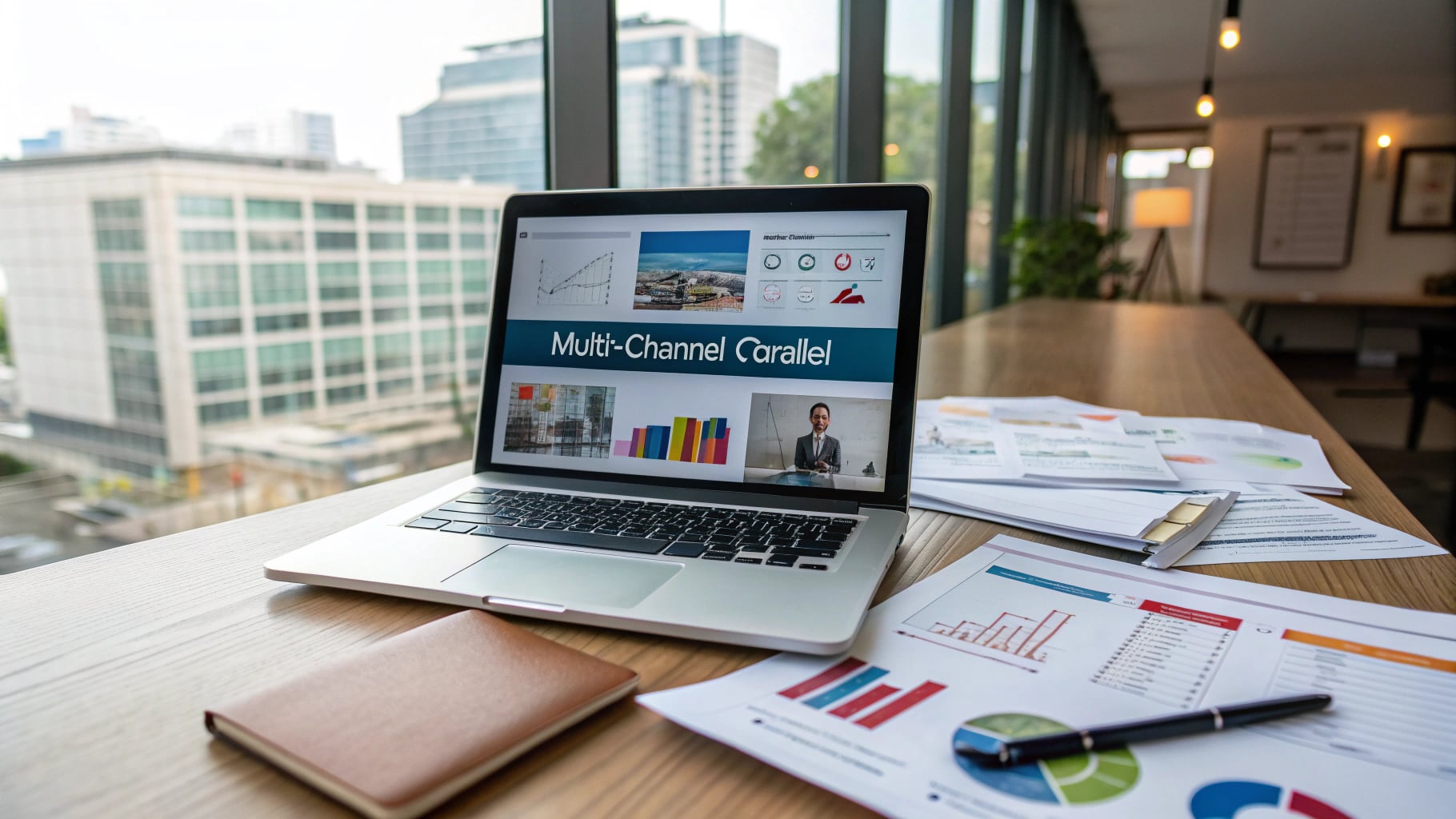 多渠道并行策略展示图,展示展会、行业网站、Google搜索等不同渠道的数据对比