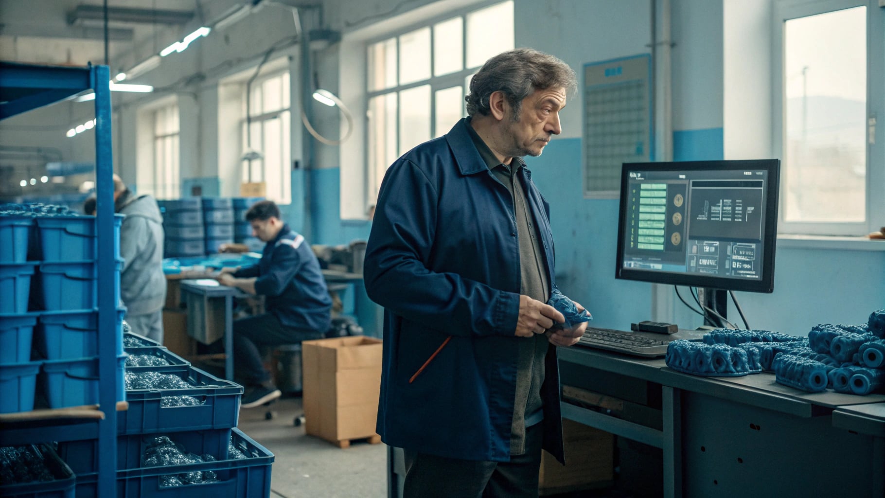 第一幕：冲突与顿悟 - 传统工厂与现代技术的对比